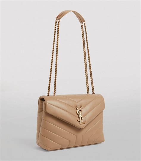 ysl lou lou small beige|SAINT LAURENT Loulou small quilted leather shoulder bag.